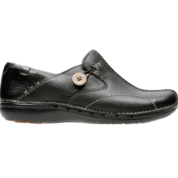 Clarks Unstructured Un Loop Shoe - black leather - Picture 10 of 10